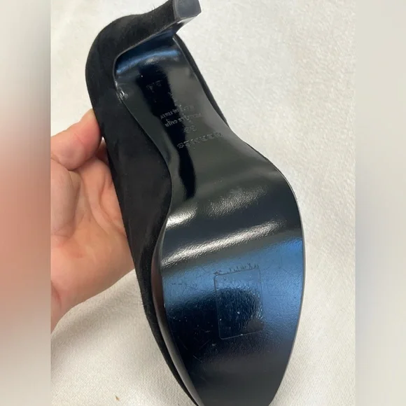 Hermes Florida Suede Black Heels 7.5 - Picture 11 of 16